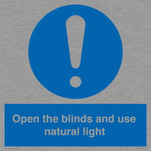 Open the blinds and use natural light